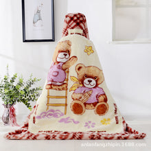 Lade das Bild in den Galerie-Viewer, Baby Blanket Cartoon Hug Blanket Double Layer Raschel Embossed Cloud Blanket Thickened Cloak
