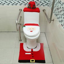 Load image into Gallery viewer, 3pcs Toilet Seat Cover Pads Christmas    Three-Piece Set Multi-Style Christmas Hotel Decoration
