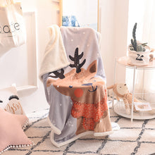 Load image into Gallery viewer, Berber Fleece Blanket Air Conditioning Blanket Sofa Blanket Thickened Children's Double-Layer Flannel
