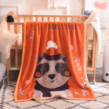 Load image into Gallery viewer, Flannel Children's Blanket Double-Layer Thickened Cloud Blanket Cartoon Coral Fleece Blanket
