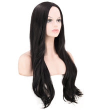 Lade das Bild in den Galerie-Viewer, Women Wig Chemical Fiber Black Long Curly Hair Headgear W318
