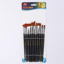 Load image into Gallery viewer, 12 PCs Paint Brushes Tube Nylon Wool Multi-Shape Watercolor Pens Set

