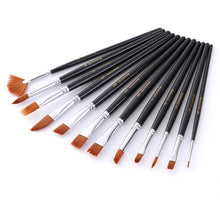 Load image into Gallery viewer, 12 PCs Paint Brushes Tube Nylon Wool Multi-Shape Watercolor Pens Set
