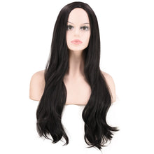 Lade das Bild in den Galerie-Viewer, Women Wig Chemical Fiber Black Long Curly Hair Headgear W318
