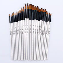 Load image into Gallery viewer, 12 Paint Brushes White Rod Watercolor Pens Set  Nylon Wool Art
