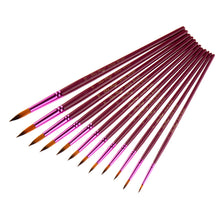 Load image into Gallery viewer, 12 Purple Rod Double Color Nylon Wool Watercolor Pens Set Art Paint Brushes
