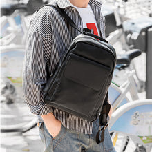Lade das Bild in den Galerie-Viewer, New Trendy Men's Bag Simple Backpack Korean Style Leather Business Trends Backpack
