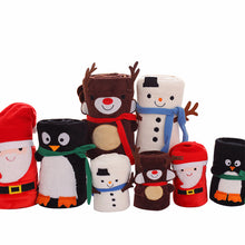 Load image into Gallery viewer, Creative Santa Claus David's Deer Snowman Penguin Blanket Cartoon Double-Sided Flannel
