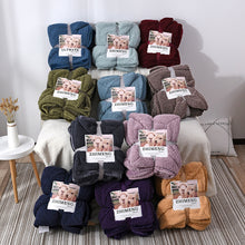 Load image into Gallery viewer, Fleece Blanket Winter Thickened Double Layer Thermal Blanket Winter Leisure Blanket
