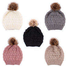 Load image into Gallery viewer, Warm Winter Knit Beanie Hats  Mohair Pullover for Women in Stock Unisex
