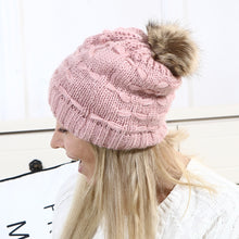 Load image into Gallery viewer, Warm Winter Knit Beanie Hats  Mohair Pullover for Women in Stock Unisex
