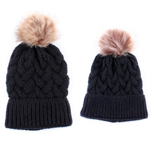 Load image into Gallery viewer, Warm Winter Knit Beanie Hats  Pullover Spot Autumn Fur Ball Woolen Cap Unisex
