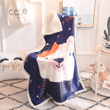 Lade das Bild in den Galerie-Viewer, Double Layer Thickened Cartoon Lambswool Flannel Children's Blanket Baby Blanket Gift Blanket
