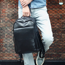 Lade das Bild in den Galerie-Viewer, New Trendy Men's Bag Simple Backpack Korean Style Leather Business Trends Backpack
