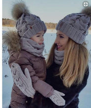 Load image into Gallery viewer, Warm Winter Knit Beanie Hats  Pullover Spot Autumn Fur Ball Woolen Cap Unisex
