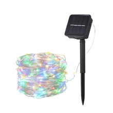 Load image into Gallery viewer, 100Led 10M Copper Wire Solar Powered Lighting Lamps for Christmas tree Outdoor Party Garden Decor
