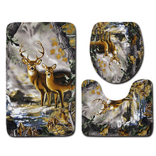 Load image into Gallery viewer, 3pcs Toilet Seat Cover Pads Overseas International Hot-Selling Non-Slip Three-Piece Set Bathroom s Carpet
