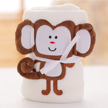 Lade das Bild in den Galerie-Viewer, Cartoon Animal Roll Carpet Creative Flannel Doll Blanket Air Conditioning Blanket Gift Blanket
