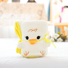 Lade das Bild in den Galerie-Viewer, Cartoon Animal Roll Carpet Creative Flannel Doll Blanket Air Conditioning Blanket Gift Blanket
