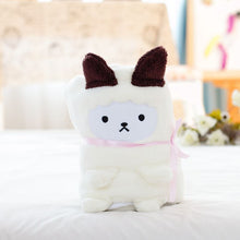 Lade das Bild in den Galerie-Viewer, Cartoon Animal Roll Carpet Creative Flannel Doll Blanket Air Conditioning Blanket Gift Blanket
