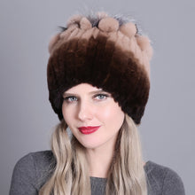 Load image into Gallery viewer, Warm Winter Knit Beanie Hats  Wool Woven Thickened Autumn and Winter Warm Colorful Unisex
