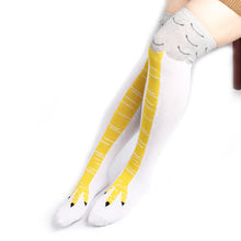 Load image into Gallery viewer, 2PCs Trendy Printed Adult Women&#39;s Cotton Socks Long/Mid-Calf Stockings Multi-Color Printed Chicken Feet

