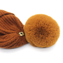 Load image into Gallery viewer, Warm Winter Knit Beanie Hats Parent-Child Artificial Rabbit-Fur Ball Hat for Women Autumn and Winter Unisex
