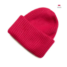 Lade das Bild in den Galerie-Viewer, Warm Winter Knit Beanie Hats Autumn and Winter Warm-Keeping and Cold-Proof Wool Smiley Face Thickened Unisex
