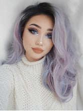 Load image into Gallery viewer, Women Wig Long Curly Hair Medium Black Blue Big Wave Fluffy Curly Hair W286
