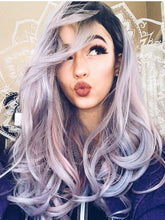 Load image into Gallery viewer, Women Wig Long Curly Hair Medium Black Blue Big Wave Fluffy Curly Hair W286
