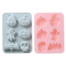 Lade das Bild in den Galerie-Viewer, 2x Halloween Xmas Christmas Gifts Decoration Spot Silicone Cake Mold 6 Holes DIY Ice-Making Mold
