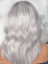 Load image into Gallery viewer, Women Wig Gradual Change from Black to Gray Mid-Length Hair Micro-Volume W268
