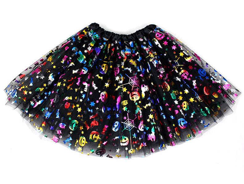 2x Halloween Xmas Christmas Gifts Decoration Adult Pettiskirt Princess Sequined Pumpkin Skirt