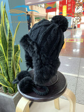 Lade das Bild in den Galerie-Viewer, Warm Winter Knit Beanie Hats Wool Rabbit Earmuffs Hat Women Sweet Cute Unisex
