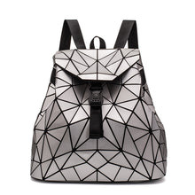 Load image into Gallery viewer, Backpack Women's Diamond Check Bag Backpack Folding Student Backpack
