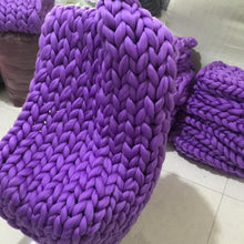 Lade das Bild in den Galerie-Viewer, Woolen Blanket Zichao Coarse Yarn Blanket Arm Knitted Air Conditioning Blanket
