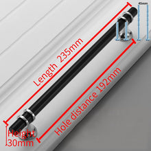 Load image into Gallery viewer, 2pcs Aluminum Alloy Black Gold Door Handle Wardrobe Kitchen Cabinet Drawer Solid  Handle
