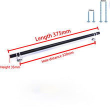 Load image into Gallery viewer, 2pcs Aluminum Alloy Black Gold Door Handle Wardrobe Kitchen Cabinet Drawer Solid  Handle
