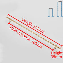 Load image into Gallery viewer, 2pcs Aluminum Alloy Black Gold Door Handle Wardrobe Kitchen Cabinet Drawer Solid  Handle
