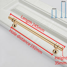 Load image into Gallery viewer, 2pcs Aluminum Alloy Black Gold Door Handle Wardrobe Kitchen Cabinet Drawer Solid  Handle
