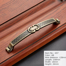 Load image into Gallery viewer, 2pcs Antique Handle Knob Furniture Handle Kitchen Cabinet Handle Drawer Handle Pulls Zinc Alloy
