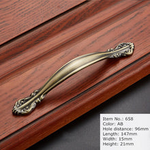 Load image into Gallery viewer, 2pcs Antique Handle Knob Furniture Handle Kitchen Cabinet Handle Drawer Handle Pulls Zinc Alloy
