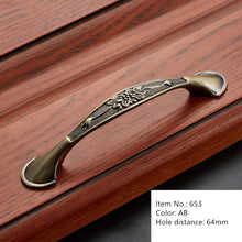 Load image into Gallery viewer, 2pcs Antique Handle Knob Furniture Handle Kitchen Cabinet Handle Drawer Handle Pulls Zinc Alloy
