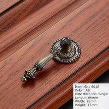Load image into Gallery viewer, 2pcs Antique Handle Knob Furniture Handle Kitchen Cabinet Handle Drawer Handle Pulls Zinc Alloy
