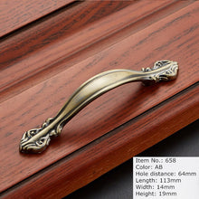 Load image into Gallery viewer, 2pcs Antique Handle Knob Furniture Handle Kitchen Cabinet Handle Drawer Handle Pulls Zinc Alloy
