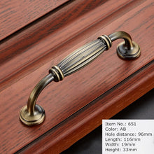 Load image into Gallery viewer, 2pcs Antique Handle Knob Furniture Handle Kitchen Cabinet Handle Drawer Handle Pulls Zinc Alloy
