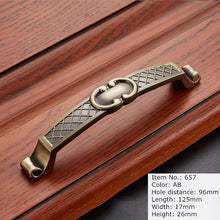 Load image into Gallery viewer, 2pcs Antique Handle Knob Furniture Handle Kitchen Cabinet Handle Drawer Handle Pulls Zinc Alloy
