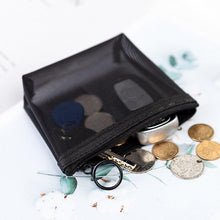 Lade das Bild in den Galerie-Viewer, 2PCs Multiple Sizes Black Mesh Women Cosmetics Storage Bag Change Lipstick Travel Travel Storage Bag
