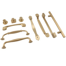 Lade das Bild in den Galerie-Viewer, 2pcs Matte Gold Cabinet Handles Solid Aluminum Alloy Kitchen Cupboard Pulls Drawer Knobs
