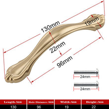 Lade das Bild in den Galerie-Viewer, 2pcs Matte Gold Cabinet Handles Solid Aluminum Alloy Kitchen Cupboard Pulls Drawer Knobs
